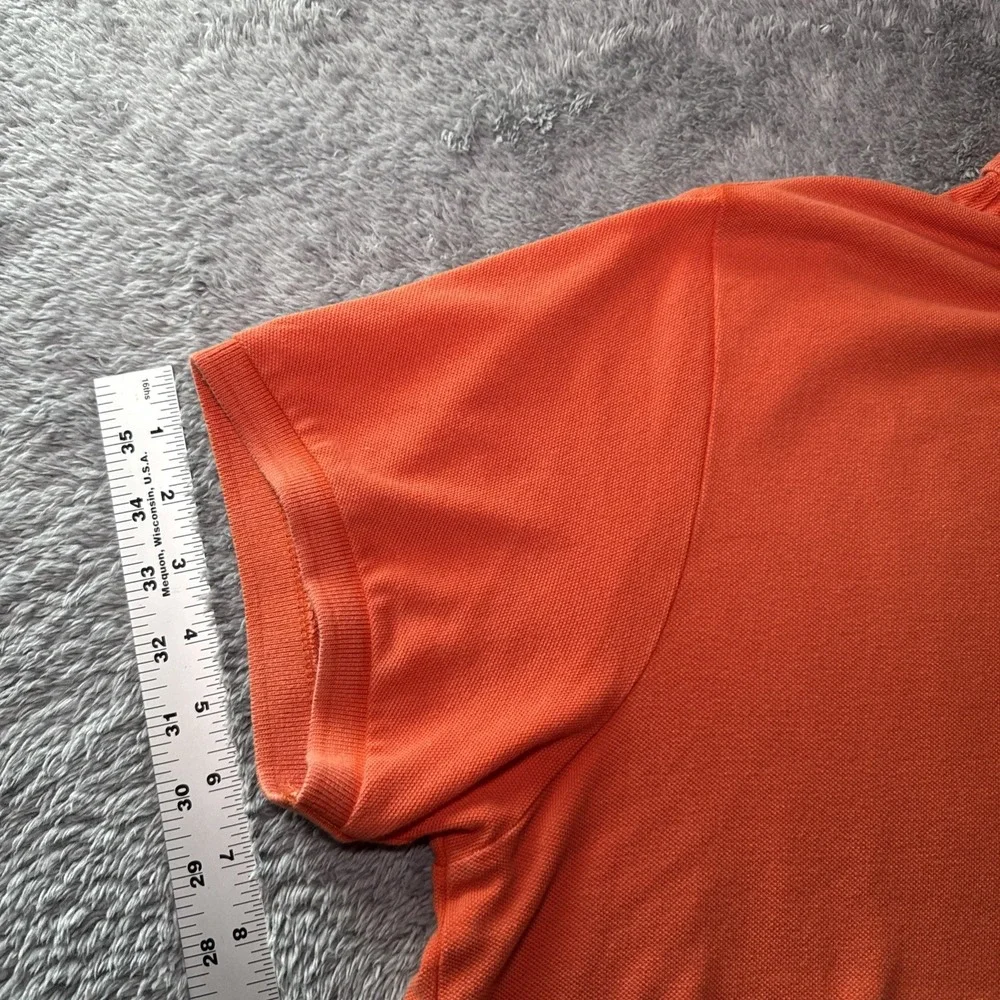 Denim & Supply Ralph Lauren Men's XL Orange Short Sleeve Polo Shirt Flag Sleeve